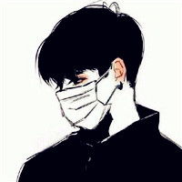 帅气的二次元男生头像戴口罩的图片