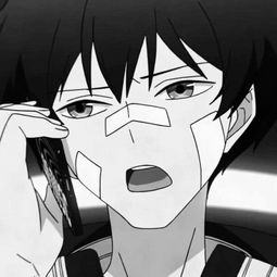 动漫男生黑白冷酷高傲的头像