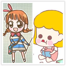 这个卡通韩国女孩和这个卡通韩国女孩叫什么名字