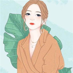 气质长发女生手绘卡通动漫微信头像