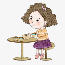 养生主题喝茶女生手绘插画图片素材其他格式下载动漫人物大全