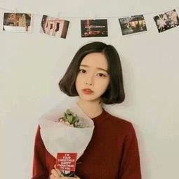 波波头短发发型图片短发妹子可咸可甜唯美头像