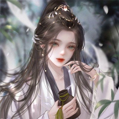 古风喝酒手绘神仙女生动漫头像图片,好看的头像图片古风