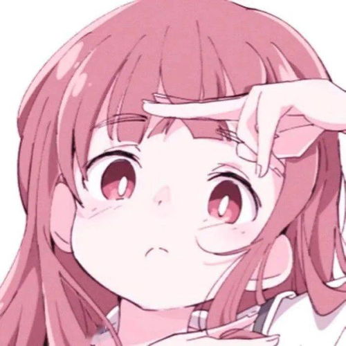 粉色系动漫女生头像