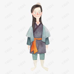 小郭水彩人物免抠手绘卡通古装汉服素材图片免费下载高清psd千库网图片编号10524295