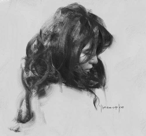 只用素描技法,就可以把女人画这么传情,美到骨子里
