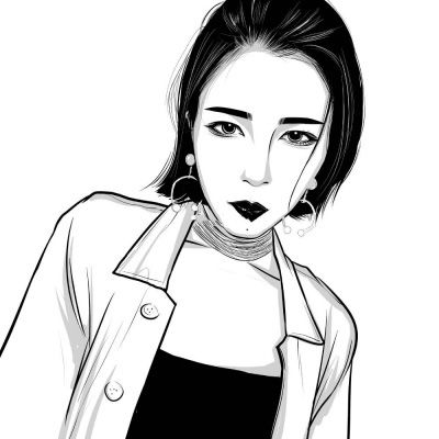 动漫黑白头像女生冷傲比较高逼格头像图片