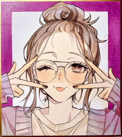 红发漫画少女头像有点酷动漫手绘素材
