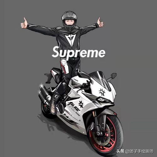 爱玩一组机车摩托车成熟男人帅气男人文艺男人漫画头像