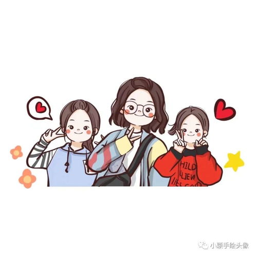 全家福年味头像,一家三口四口动漫头像,简单又好看