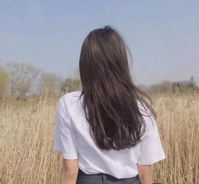 简约卡通头像女生背影孤独的少女