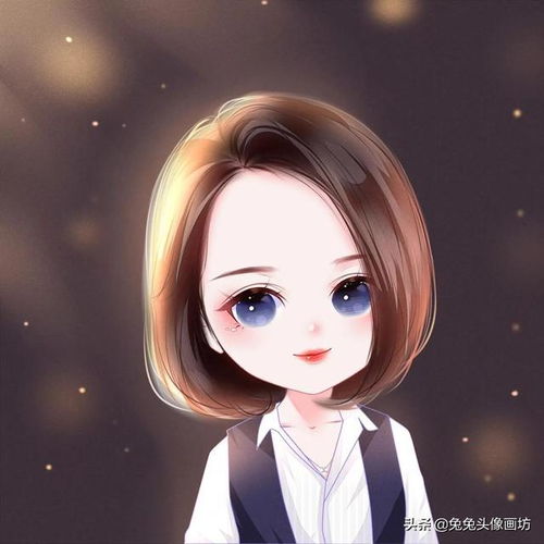 2022年最美短发卡通头像,真人照片变漫画头像,气质洋气又好看