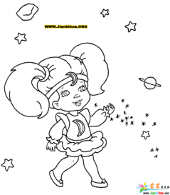 卡通人物小女孩简笔画图片作品15张第6张