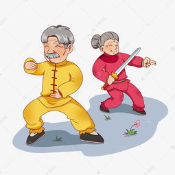 公园打太极的和太极剑的奶奶素材图片免费下载千库网