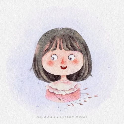 头像可爱女生水彩小头像女生闺蜜摩尔庄园装在盒子里的人