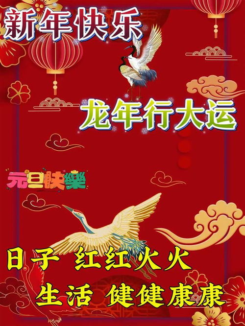 2024年1月1日元旦节早安祝福语图片大全最新龙年新年快乐问候语表情图片