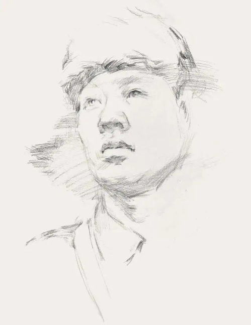六步画好素描男青年