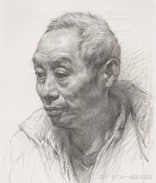老年人素描头像注意这两点,画面效果满分