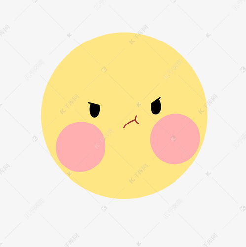 表情黄色月亮生气表情素材图片免费下载千库网表情