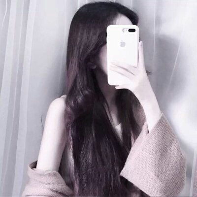 真人女头像挡脸可爱