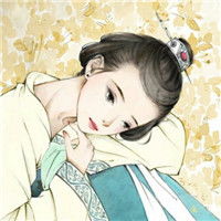 手绘古风动漫女生头像大全风中的叶子翩翩起舞