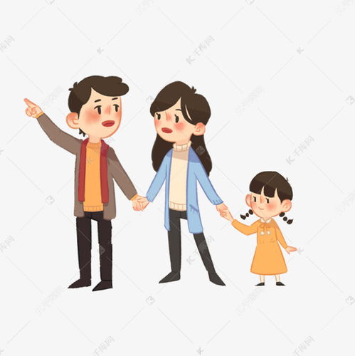 卡通人物一家三口素材图片免费下载千库网