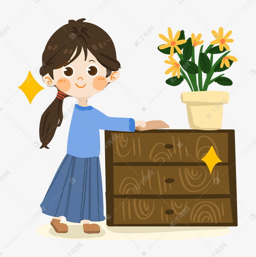 卡通慈祥妈妈擦桌子png素材图片免费下载千库网