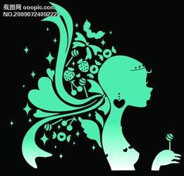 花纹与女孩图片设计素材高清eps模板下载0.11mbdaixin分享背景素材大全