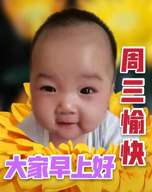 最新的非常漂亮的早上好表情图片带字周三好看的早安图片问候语