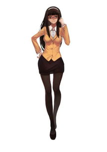 卡通美女头像 唯美长腿