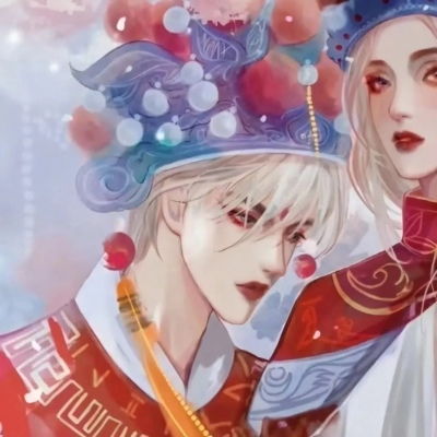 动漫古风结婚情侣头像亲密恩爱一男一女动漫情头
