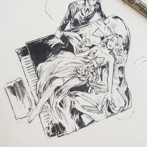 cg原画插画教程地缚少年花子君动漫人物水彩上色手绘