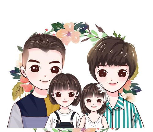 找到生活的乐趣,精致一家三口四口五口全家福头像