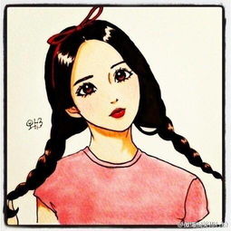 女生头像卡通插画
