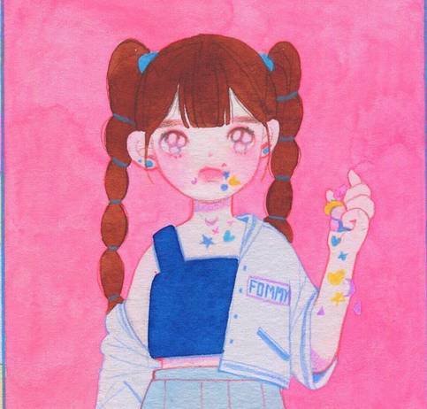 来一波少女心爆棚的插画,很可爱有木有