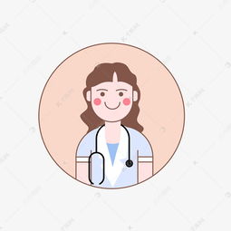 手绘卡通头像女医生素材图片免费下载千库网