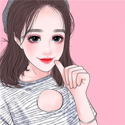 手绘卡通可爱美女头像我们画师真人作品分享