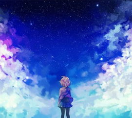 星空下的图片,动漫的