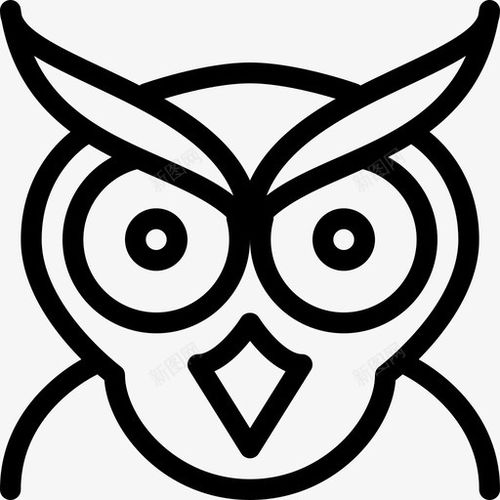 猫头鹰动物危险图标icon标识标志ui图标设计图片免费下载页面网页平面电商创意素材夜晚图标