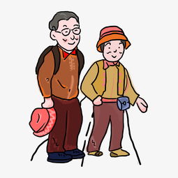 重阳节老人九月九卡通老人卡通家庭旅游重阳图片素材其他格式下载动漫人物大全