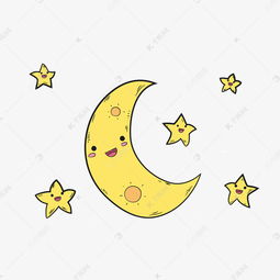 卡通可爱的月亮星星太阳矢量素材图片免费下载千库网
