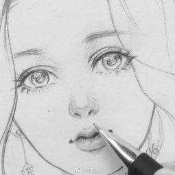34个手绘白描线稿,动漫言情风女孩,抱走临摹上色吧
