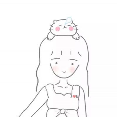 清新简约的手绘情侣头像一男一女简单卡通情侣头像