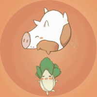 一猪一白菜情侣头像猪拱白菜卡通头像图