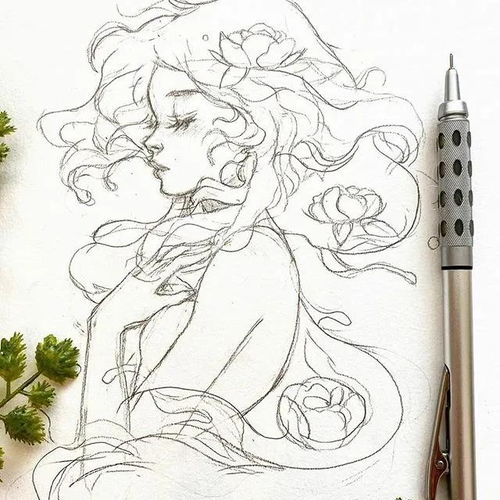 超多风格动漫少女人物线稿素材临摹