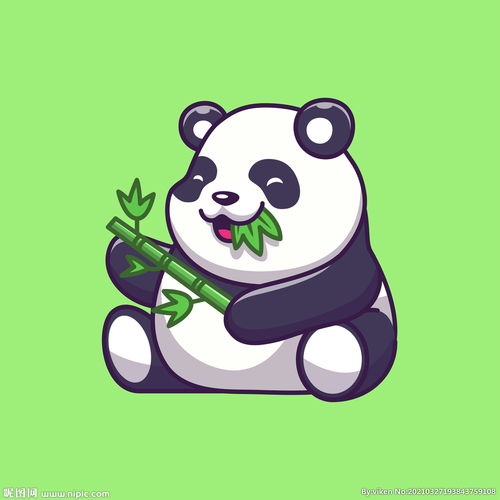 卡通熊猫插画图片