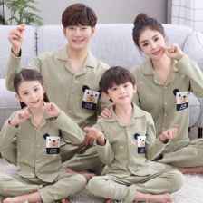 亲子家居服一家三口秋季