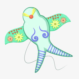 绿色猫头鹰风筝插画图片素材其他格式下载动漫人物大全