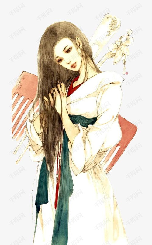 手绘美女素材图片免费下载高清卡通手绘psd千库网图片编号4020040