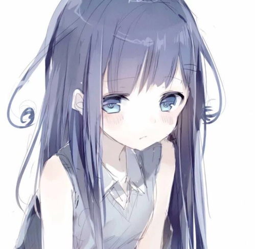 蓝色治愈系动漫头像

